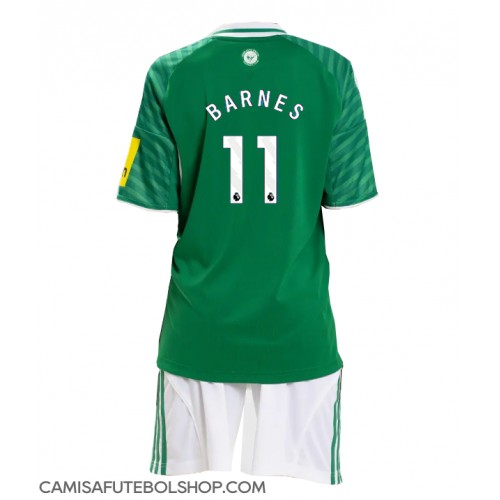 Camisa de time de futebol Newcastle United Harvey Barnes #11 Replicas 2º Equipamento Infantil 2025-26 Manga Curta (+ Calças curtas)